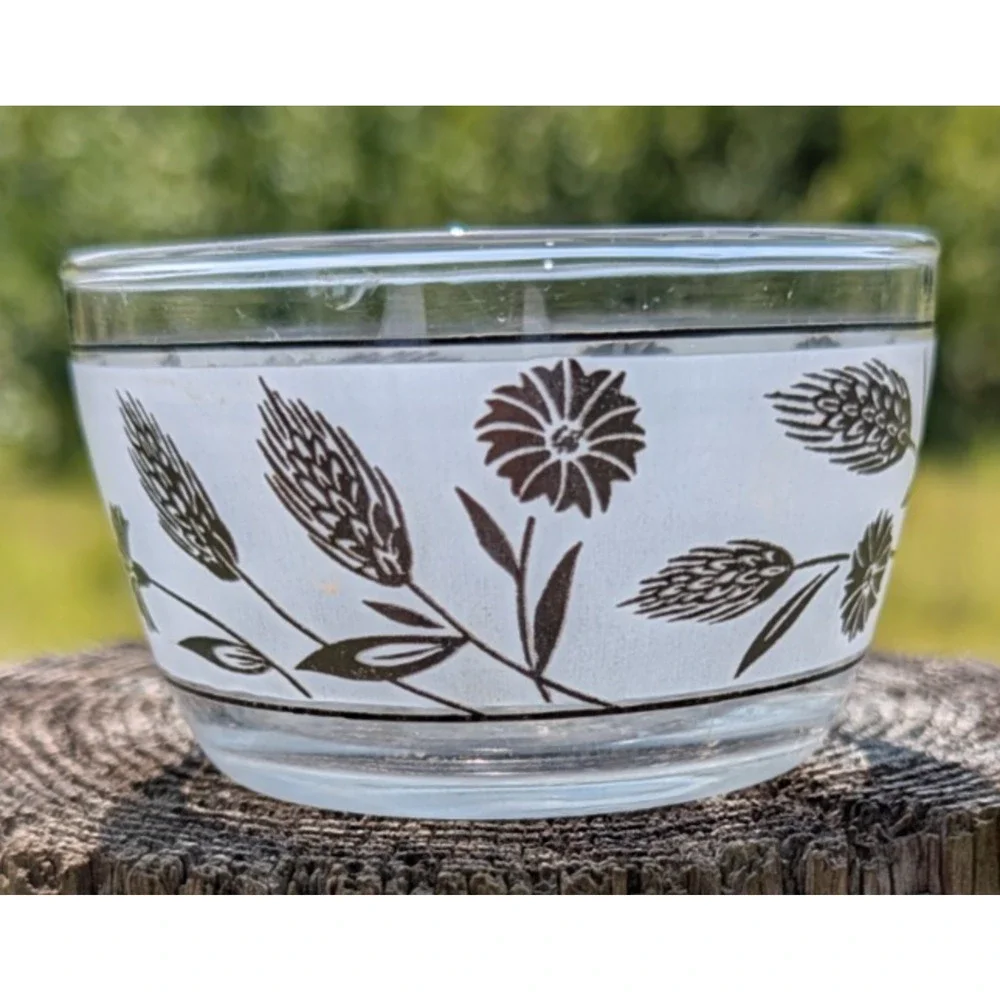 Duz Crystal Wildflower Design Frosted Gray Floral 3